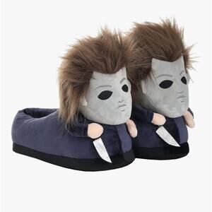 Michael Myers Plush Slipper Halloween Movie Slipper Size: ADULT SMALL/MEDIUM